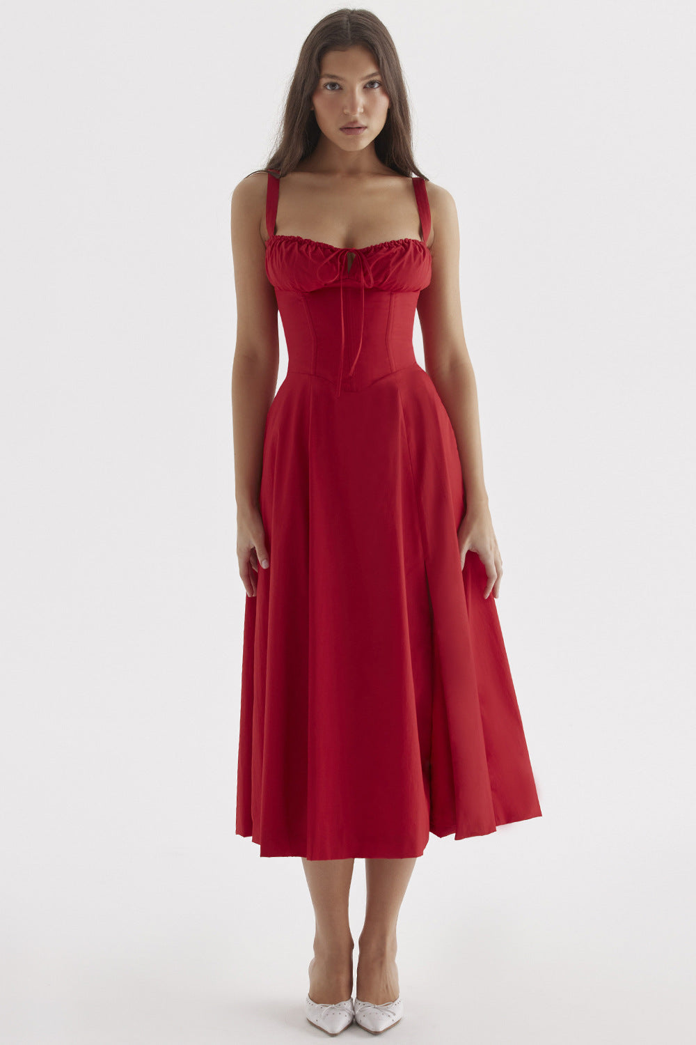 Hot Sale 49% OFF⏳Floral Bustier Midriff Waist Shaper Dress